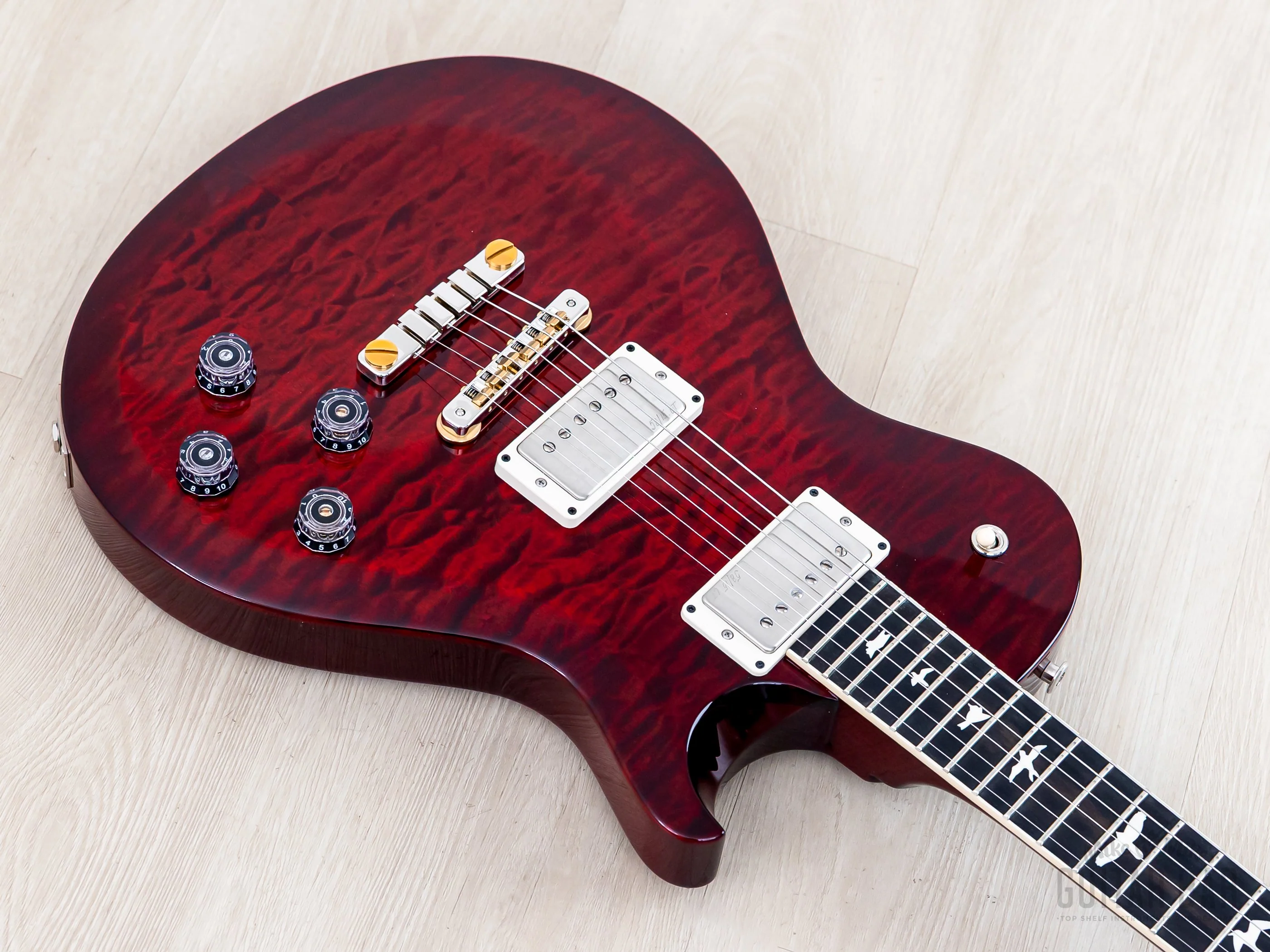 Paul Reed Smith S2 Wood Library McCarty 594 Singlecut Fire Red Burst w/ Ebony Board - Image 8