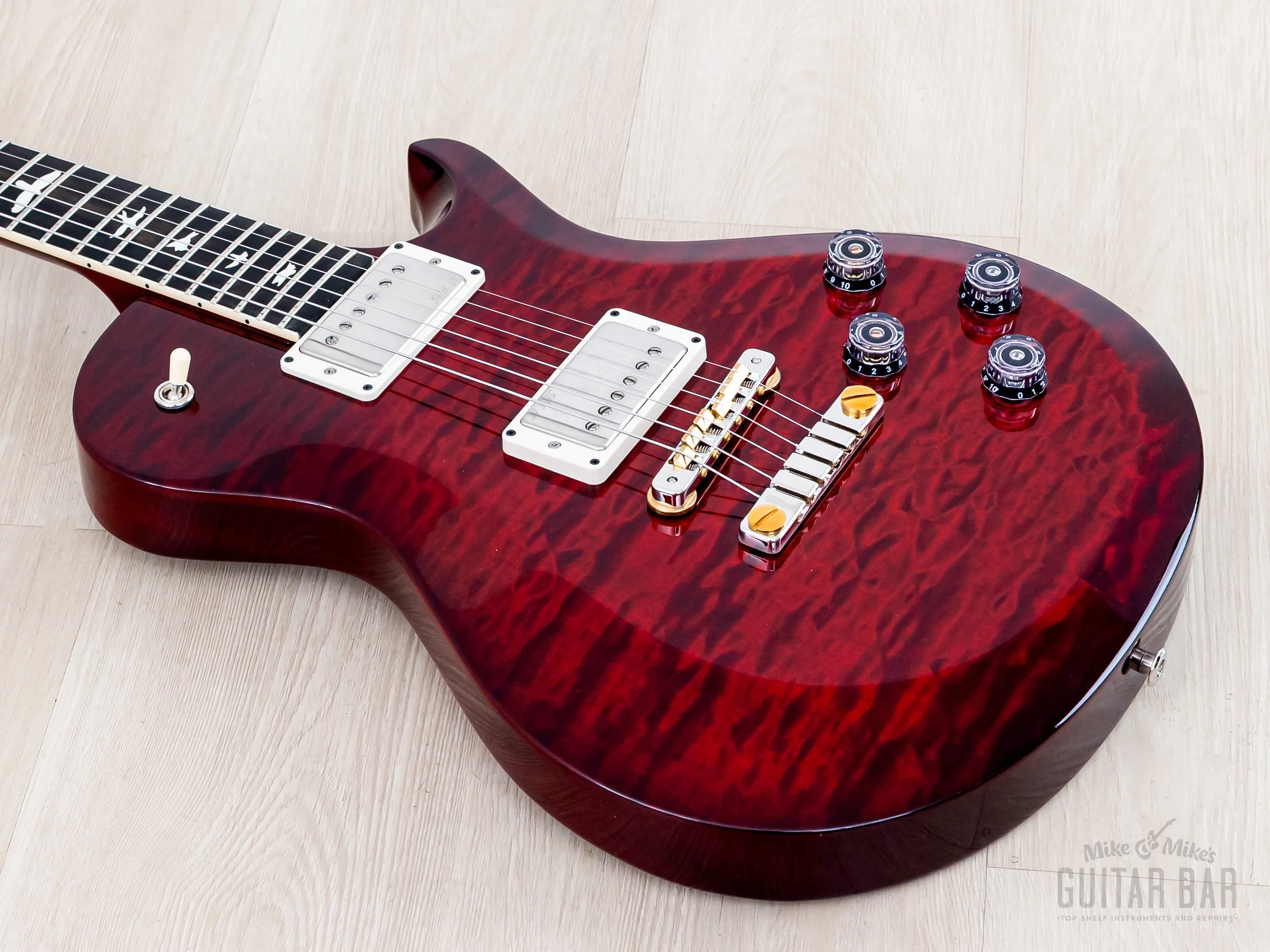 Paul Reed Smith S2 Wood Library McCarty 594 Singlecut Fire Red Burst w/ Ebony Board - Image 9