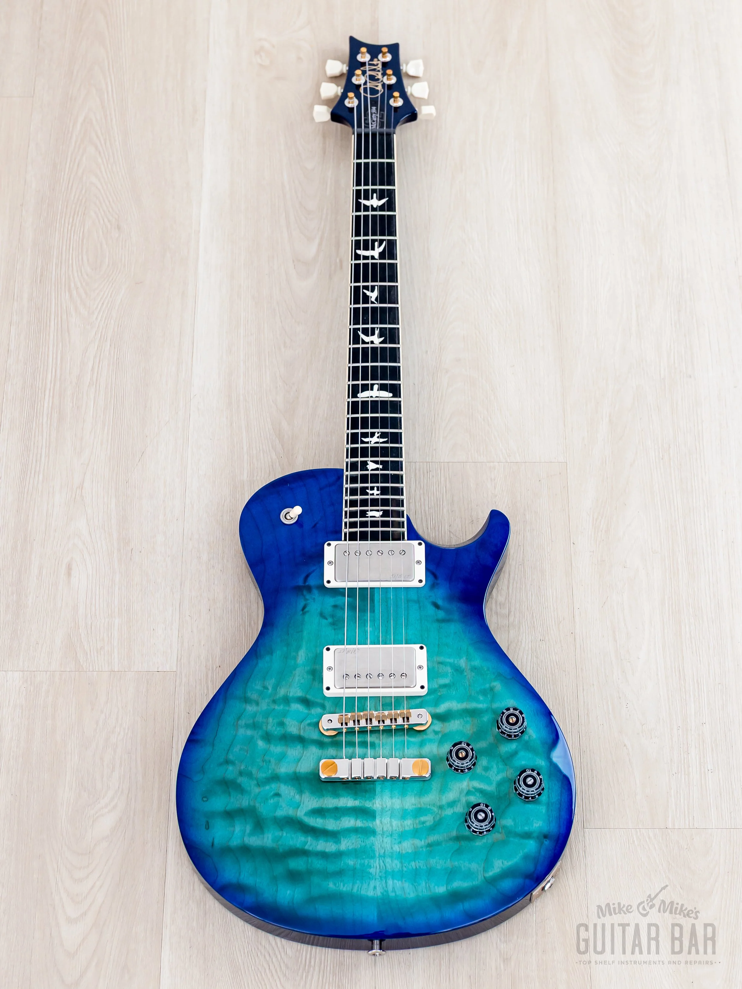 Paul Reed Smith S2 Wood Library McCarty 594 Singlecut Makena Blue w/ Ebony Board - Image 2