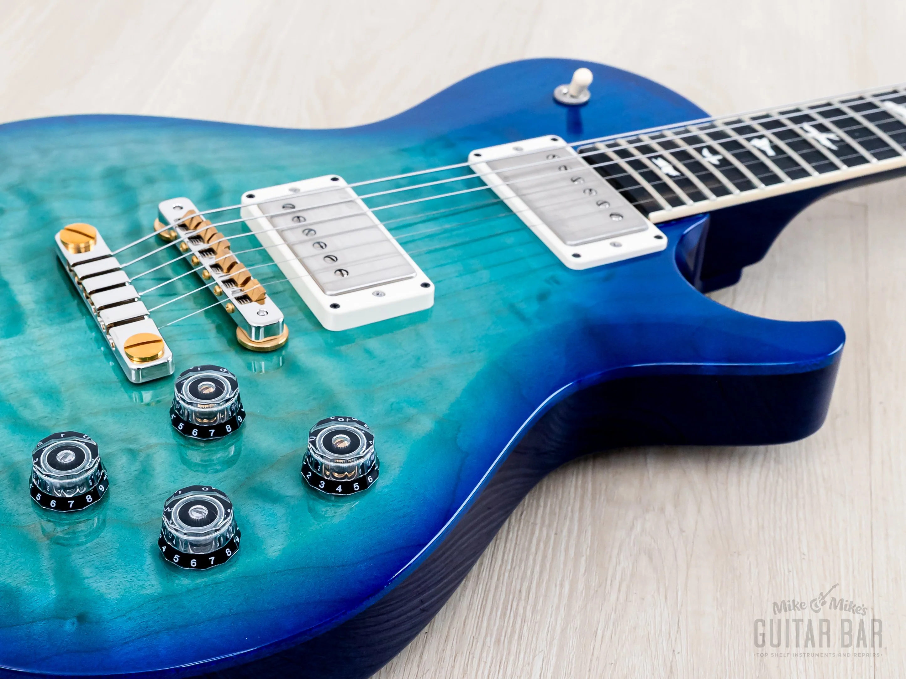 Paul Reed Smith S2 Wood Library McCarty 594 Singlecut Makena Blue w/ Ebony Board - Image 6