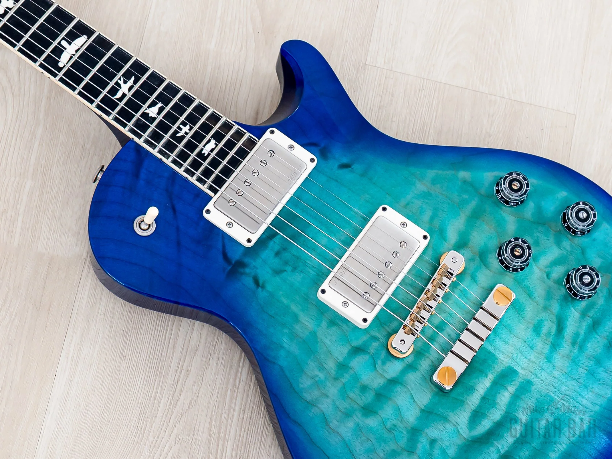 Paul Reed Smith S2 Wood Library McCarty 594 Singlecut Makena Blue w/ Ebony Board - Image 7