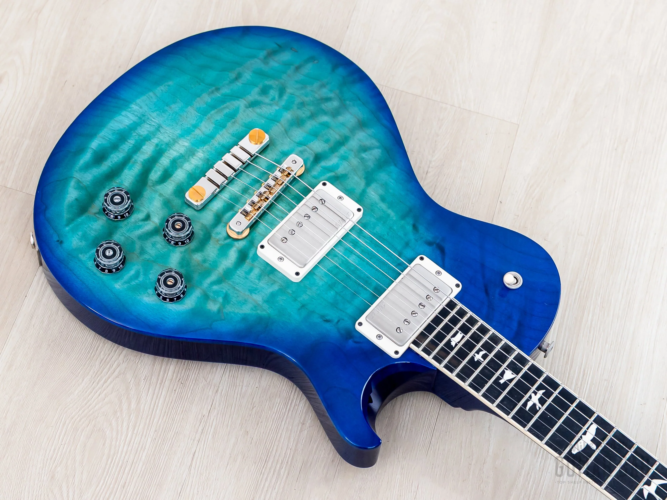 Paul Reed Smith S2 Wood Library McCarty 594 Singlecut Makena Blue w/ Ebony Board - Image 8