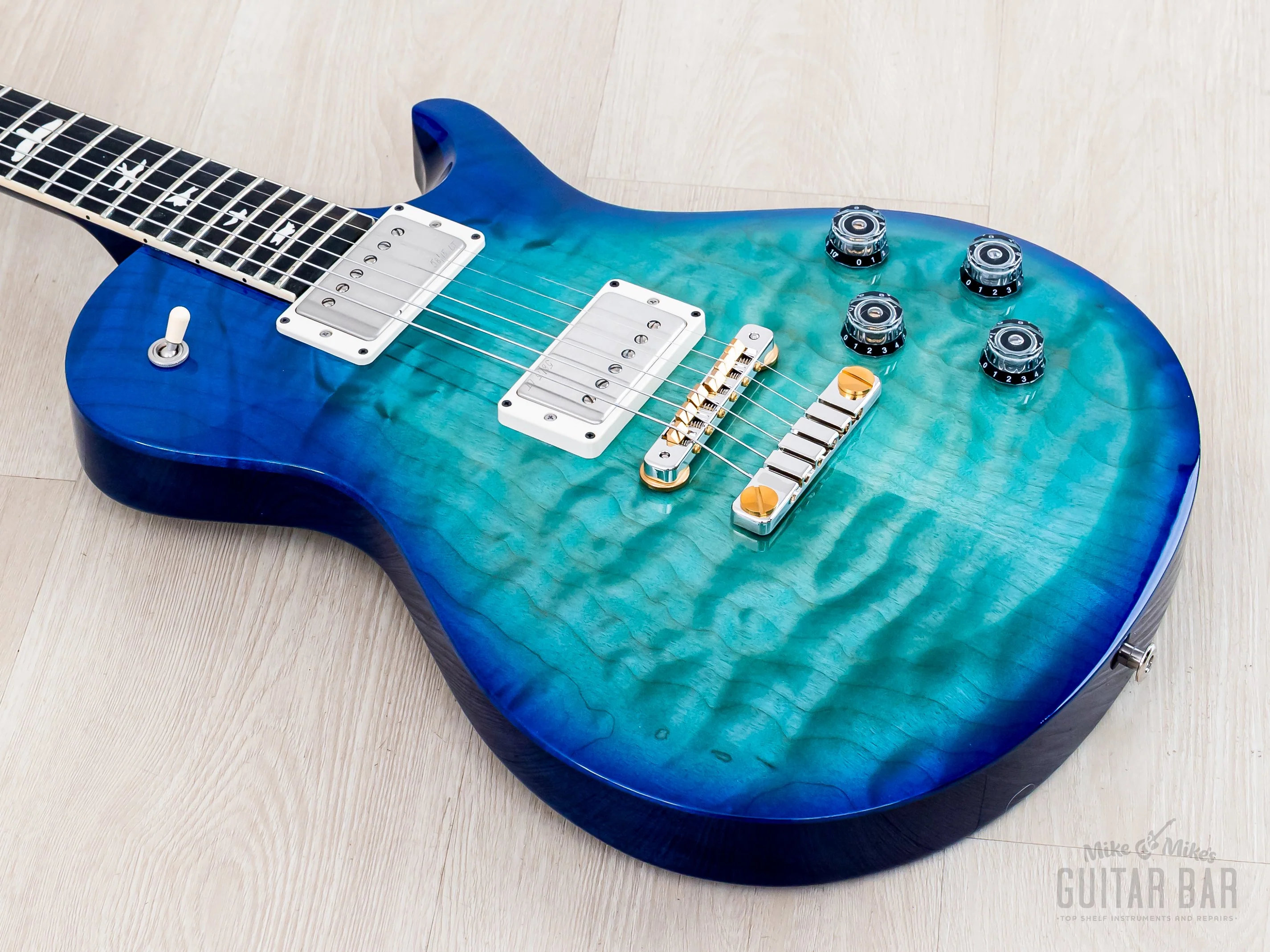 Paul Reed Smith S2 Wood Library McCarty 594 Singlecut Makena Blue w/ Ebony Board - Image 9