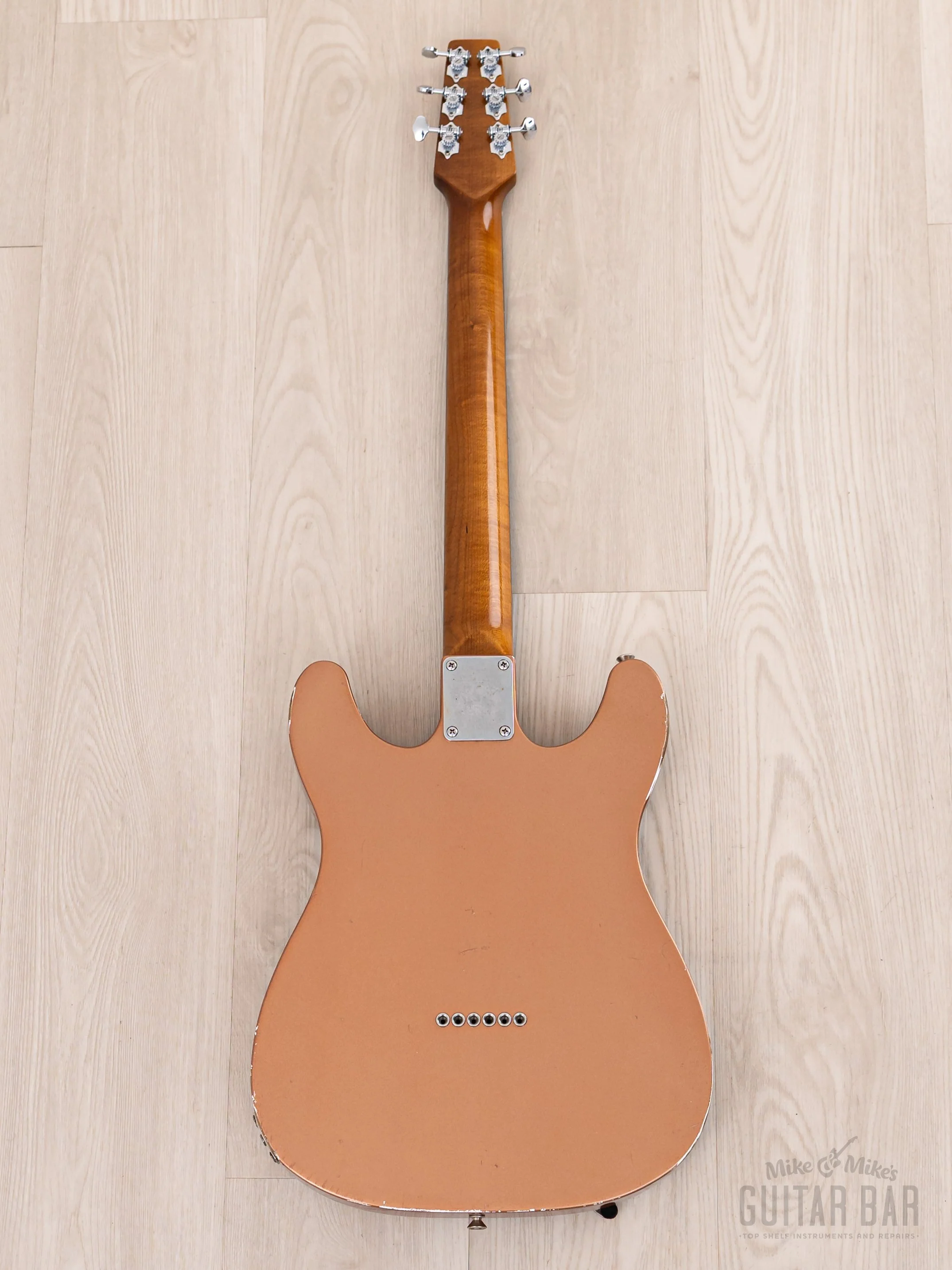 Snakehead T-Style Double Cutaway, MJT Body & Fender-Licensed Musicraft Neck, Copper Lacquer w/ Bigsby, Porter Pickups, Case - Image 3